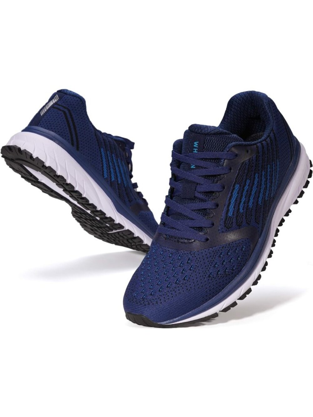 Joomra Men's Blue Closed Toe Cushioned Athletic Lace Up Sneakers Shoes